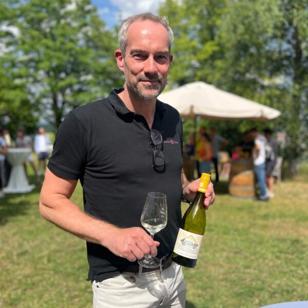 Enjoying wine at a winefest